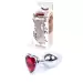 Plug-Jewellery Silver Heart PLUG- Red