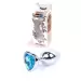 Plug-Jewellery Silver Heart PLUG- Light Blue