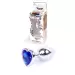 Plug-Jewellery Silver Heart PLUG- Dark Blue