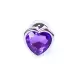 Plug-Jewellery Silver Heart PLUG- Purple