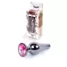 Plug-Jewellery Dark Silver BUTT PLUG- Pink