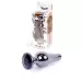 Plug-Jewellery Dark Silver BUTT PLUG- Black