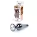 Plug-Jewellery Dark Silver BUTT PLUG- Clear