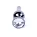 Plug-Jewellery Dark Silver BUTT PLUG- Clear