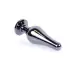 Plug-Jewellery Dark Silver BUTT PLUG- Clear