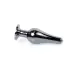 Plug-Jewellery Dark Silver BUTT PLUG- Clear