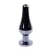 Plug-Jewellery Dark Silver BUTT PLUG- Clear