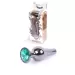 Plug-Jewellery Dark Silver BUTT PLUG- Green