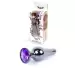 Plug-Jewellery Dark Silver BUTT PLUG- Purple