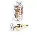 Plug-Jewellery Gold BUTT PLUG- Clear