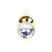 Plug-Jewellery Gold BUTT PLUG- Clear