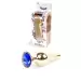 Plug-Jewellery Gold BUTT PLUG- Dark Blue