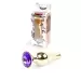 Plug-Jewellery Gold BUTT PLUG- Purple