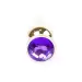 Plug-Jewellery Gold BUTT PLUG- Purple
