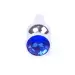 Plug-Jewellery Silver BUTT PLUG- Dark Blue