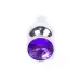 Plug-Jewellery Silver BUTT PLUG- Purple
