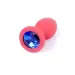 Plug-Jewellery Red Silicon PLUG Small- Blue Diamond