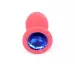 Plug-Jewellery Red Silicon PLUG Small- Blue Diamond