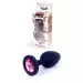 Plug-Jewellery Black Silicon PLUG Small- Pink Diamond
