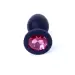 Plug-Jewellery Black Silicon PLUG Small- Pink Diamond