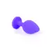 Plug-Jewellery Purple Silicon PLUG Medium- Red Diamond