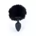 Plug-Jewellery Silicon PLUG - Bunny Tail - Black