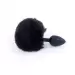 Plug-Jewellery Silicon PLUG - Bunny Tail - Black