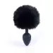 Plug-Jewellery Silicon PLUG - Bunny Tail - Black