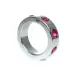 Pierścień-Metal Cock Ring with Pink Diamonds Medium